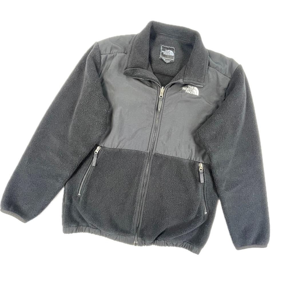 The North Face Denali Polartec Fleece Jacket XL Boys Black Full Zip Vintage S09